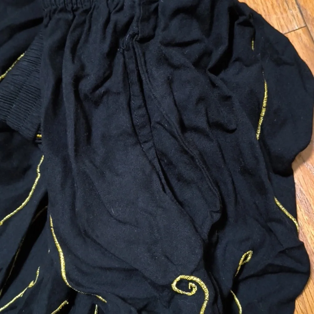🧚‍♀️Whimsigoth Fairycore Black + Gold Skirt